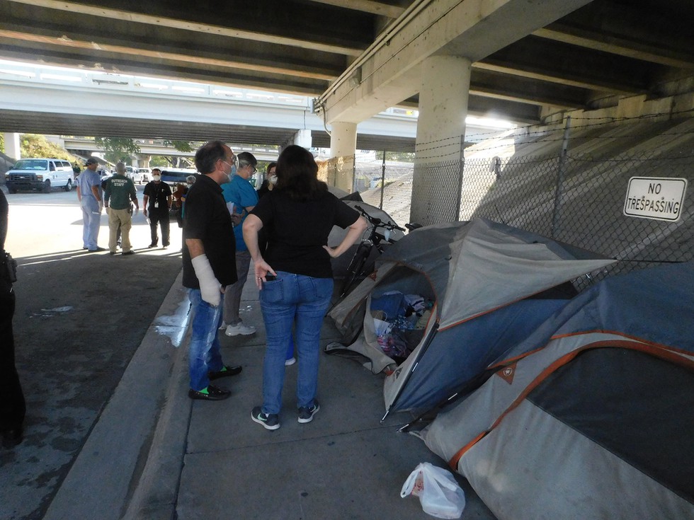 The Politics Of Homelessness In Miami Biscayne Times   Homeless Sweep4 With Tents.JPG